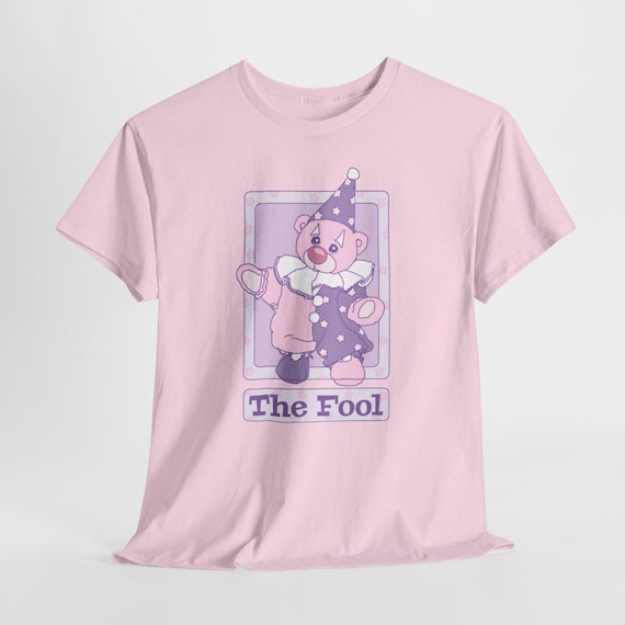THE FOOL Clowncore Pastel Goth Teddy Bear TShirt - Harajuku Style Version (Plus Sizes Available).