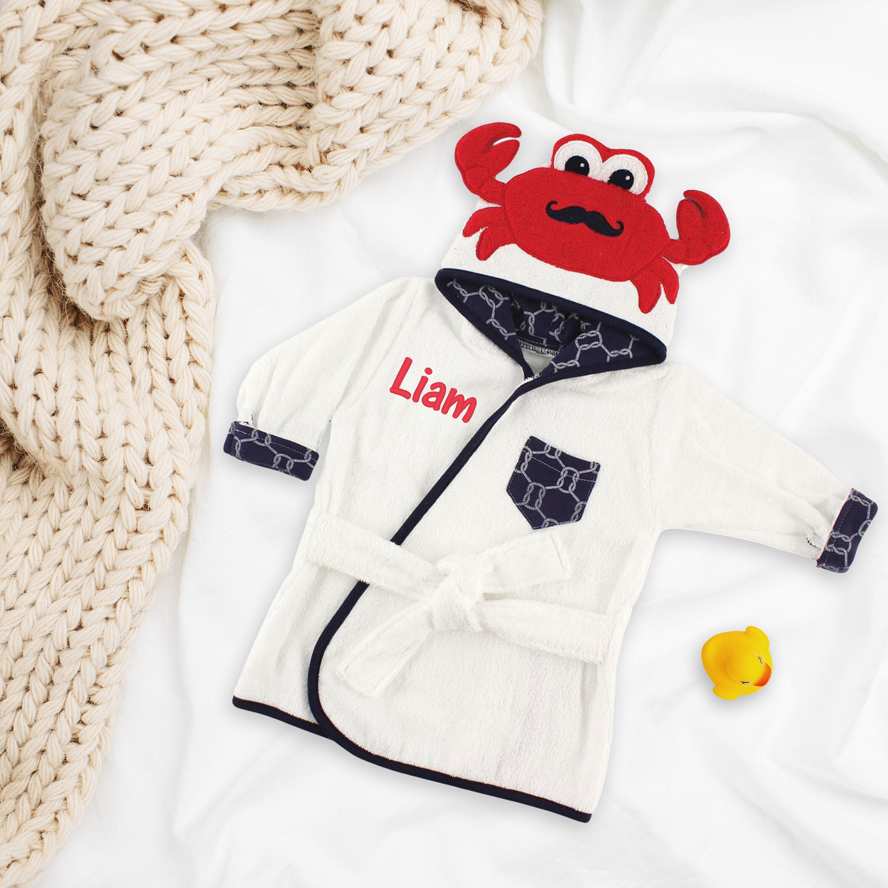 Crab hooded towel sale