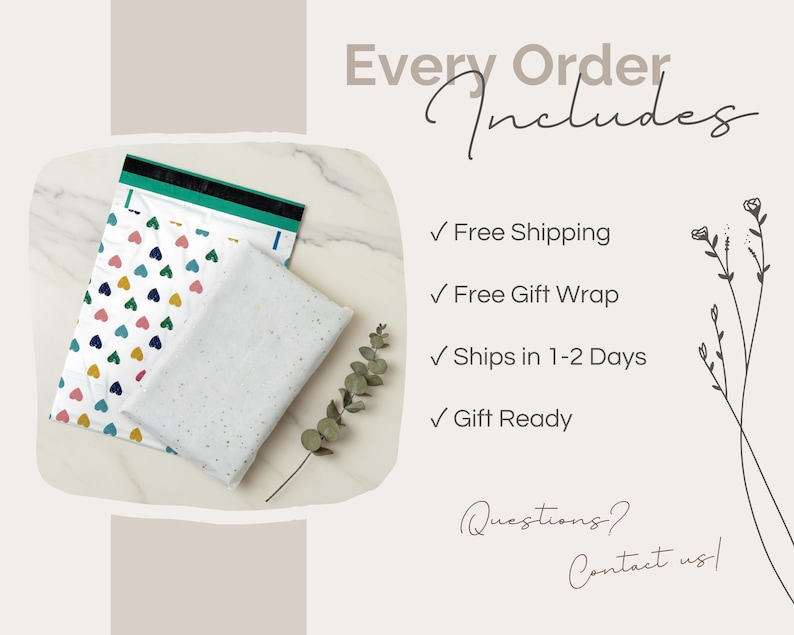 The image is a promotional graphic for a gift wrapping service, featuring a white marble background with text and a small white gift wrapped in a white paper with a heart pattern.