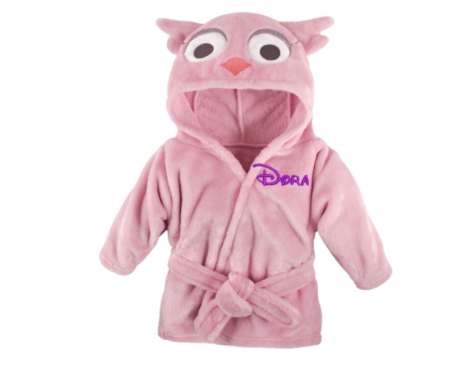Personalized Baby Bathrobe Hooded Pretty Pink Owl Bathrobe Etsy