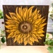 Hand Painted Sunflower Fall Wood Wall Art Decor/Handmade Floral Oil Painting Sign Living Room Decor/Wood Block Shelf Decor 