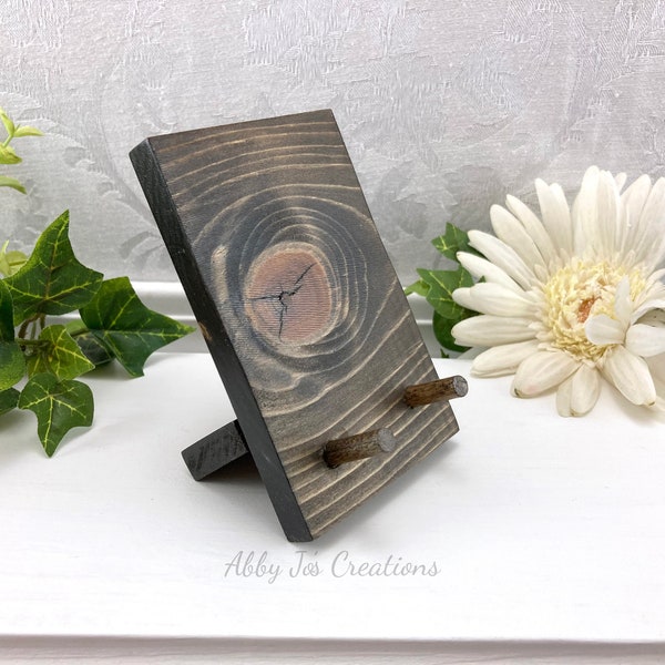 Rustic Brown Easel/Small Hand Stained Mini Wood Easel for Miniature Art and Small Tabletop Display Signs/Wedding Display Place Card Holder