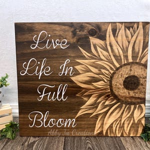 Sunflower Painting/Wood Wall Art Sign/Rustic Home Decor/Sunflower Wall Art/Sunflower Decor/Sunflower Gift/Hand Painted Sunflower/Wood Sign