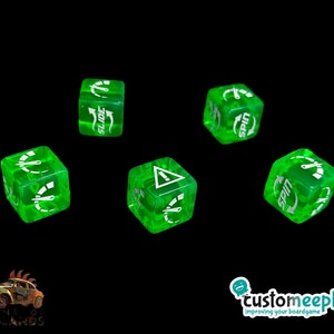 Gaslands skid dobbelsteen-matrijs "NFS" (5 stuks)