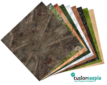 Tapis de jeu pour tranchées - Conceptions de terrains multiples et lignes de déploiement en option (36 po./48 po.)