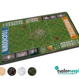 Tappeto da gioco Fantasy Football Sevens / Compatibile con BB / 80 x 55 cm in neoprene con linee laterali