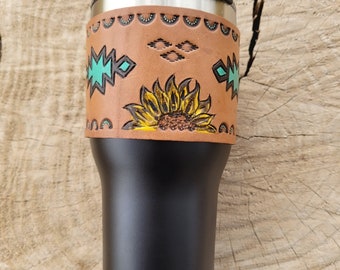 Handpainted Tumbler Sleeve & Tumbler