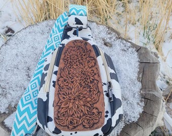 Handtooled Sling Bag