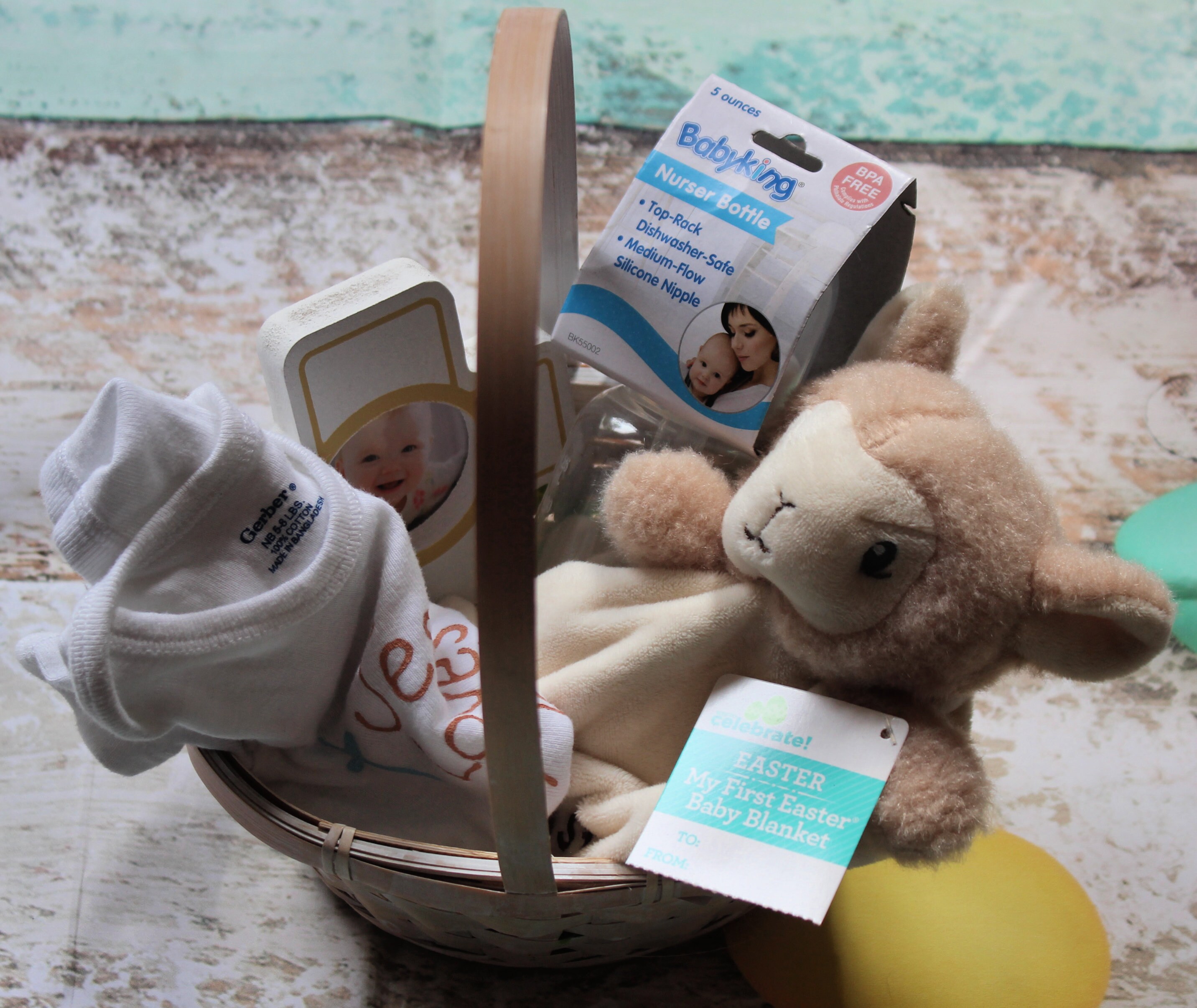 My 1st Easter Baby Boy Gift Basket Hand painted Baby Easter Etsy