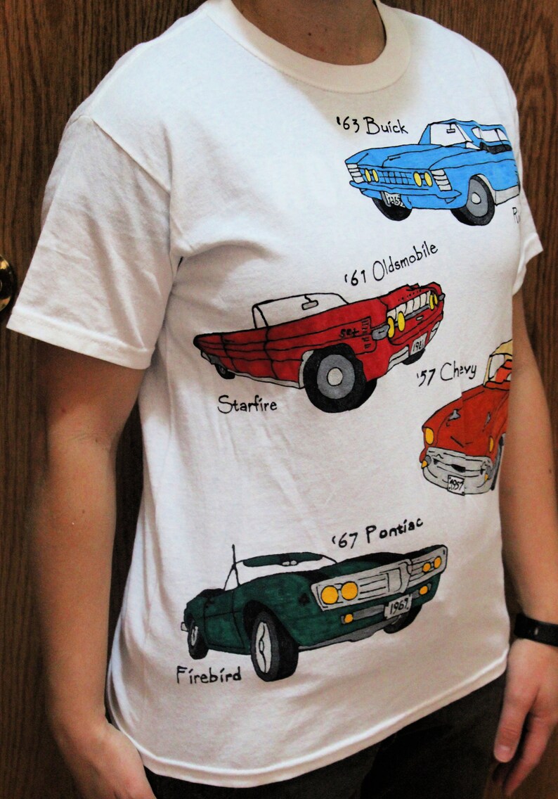 Hand painted Classic Cars Shirt for Boys Automobile Shirt Etsy