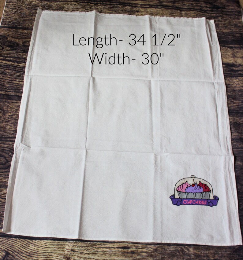 Bakery Flour Sack Dish Towels Hand painted Kitchen Towels Etsy