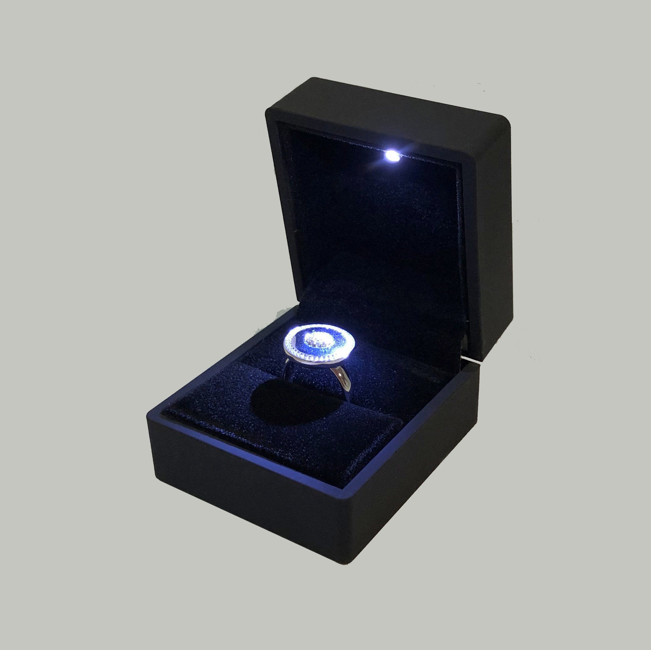 LED Light Ring Box Jewelry box Engagement Ring Box illuminated | Etsy