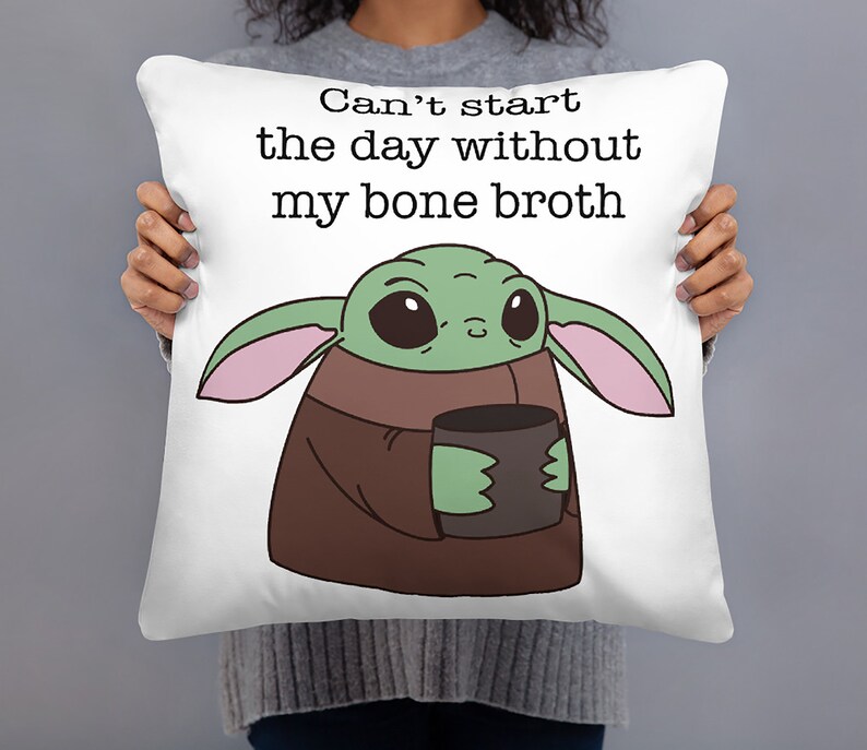 Star Wars the Mandalorian Baby Yoda Inspired Throw Cushion Etsy