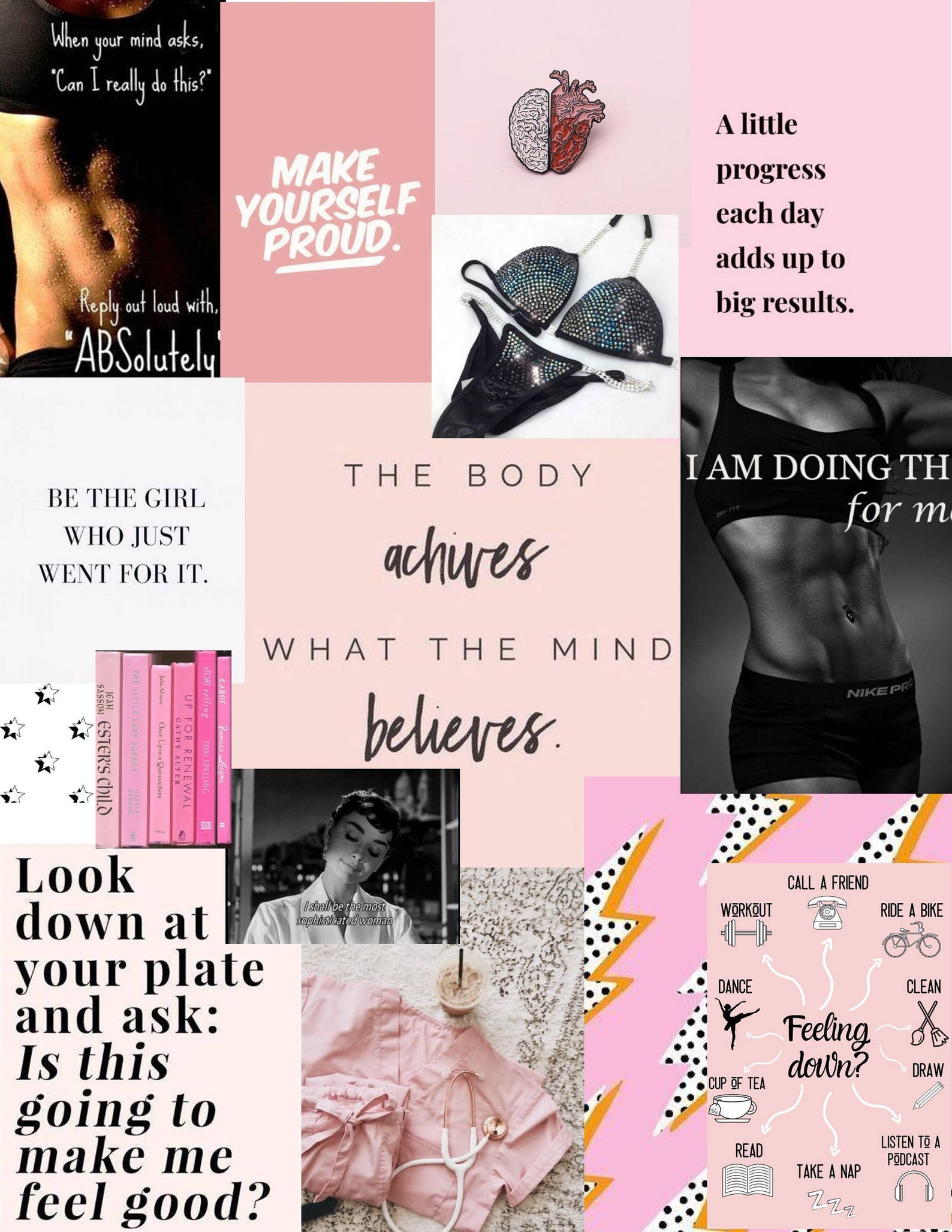 Fitness Motivation Vision Board Custom Mood Board New Years | Etsy