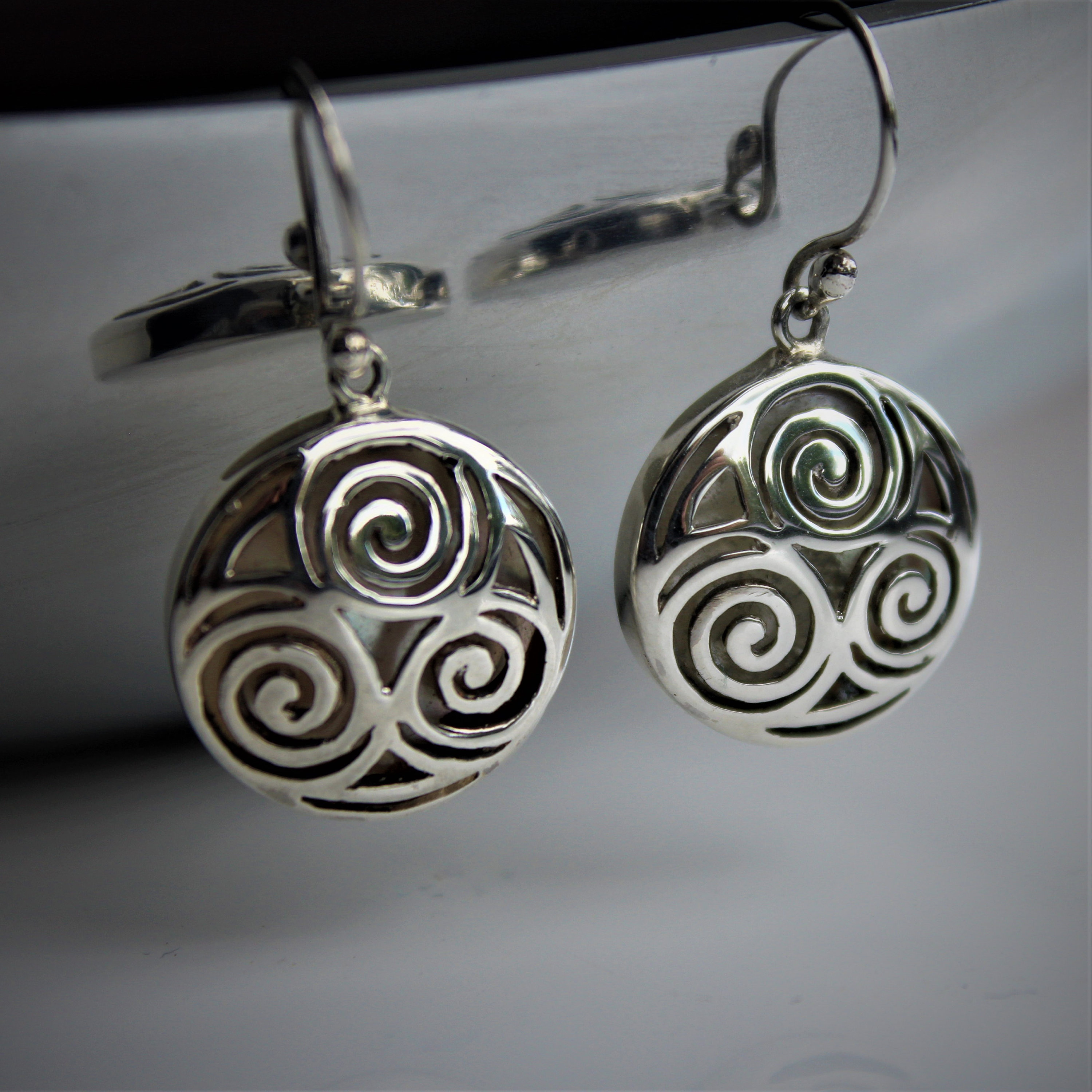 Boucles D'oreilles Pendantes Forme Infini (8) En Argent Sterling 925 Poli - 30mm, Fermoir Papillon