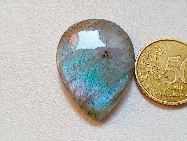 Top Quality Silver Pendant Jewelry Making Stone 36X27X6 mm 55 Crt Natural Cabs AAA+++Rare Unique Fire Labradorite Cabochon