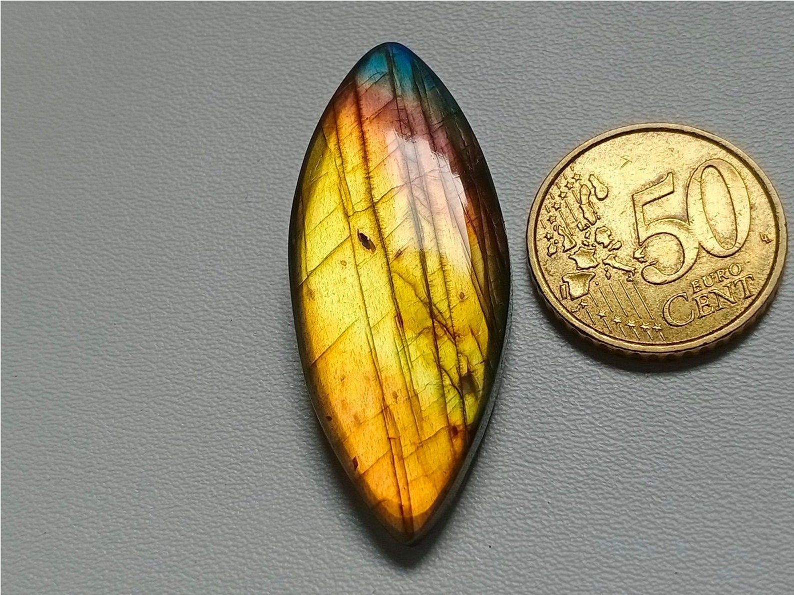 Yellow Flashy Labradorite Cabochon Gemstone Use for Etsy UK