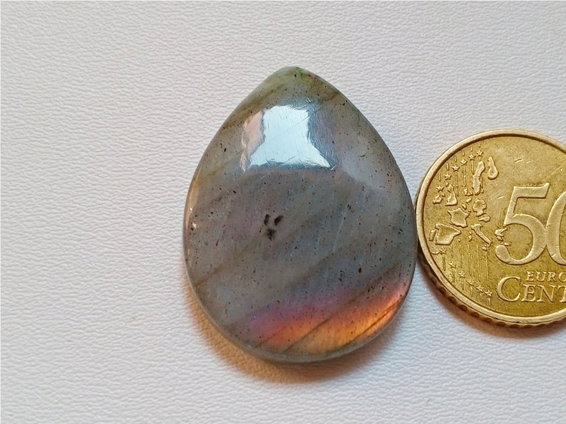 Top Quality Silver Pendant Jewelry Making Stone 36X27X6 mm 55 Crt Natural Cabs AAA+++Rare Unique Fire Labradorite Cabochon