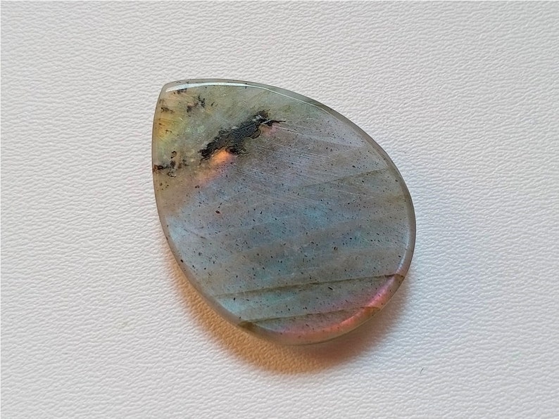 Top Quality Silver Pendant Jewelry Making Stone 36X27X6 mm 55 Crt Natural Cabs AAA+++Rare Unique Fire Labradorite Cabochon