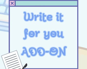 ADD-ON | Write My Message For Me
