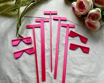 Jeu d'entretoises en T et de gabarits d'onglet de 8,5 po. | Nouveau style | Outils de reliure | Matériau PLA imprimé en 3D