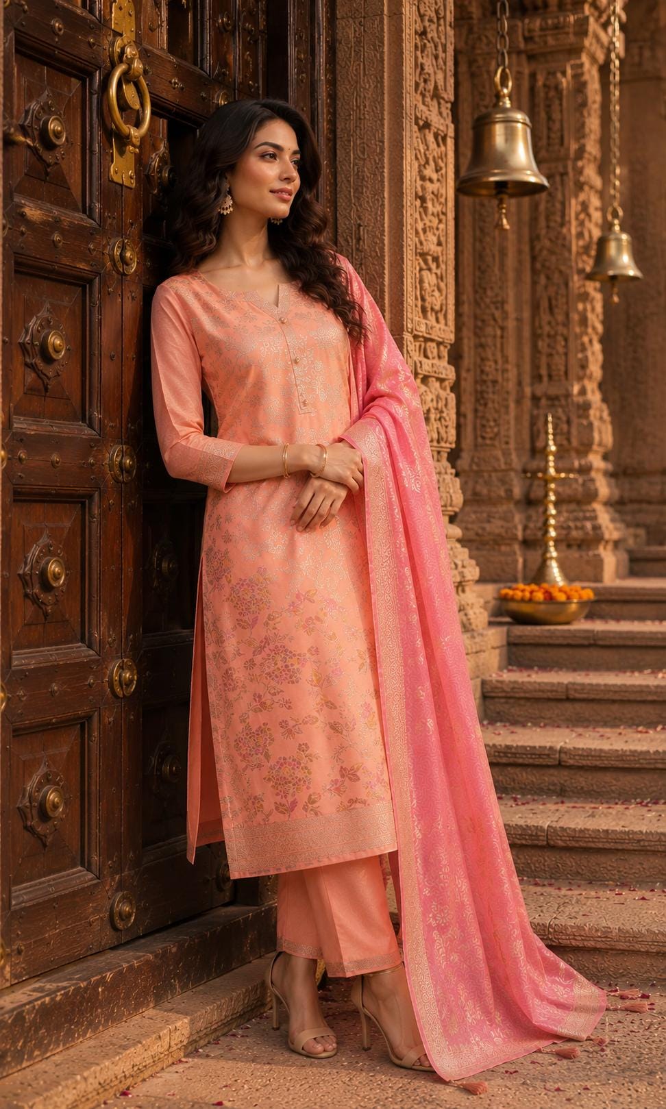 kathan silk dress Eid elegance redefined! Our exquisite Katan silk dress is a masterpiece of  traditional craftsmanship and modern style. Dress Details : 3 Piece Katan  silk with Organza Dupatta Please note that the actual