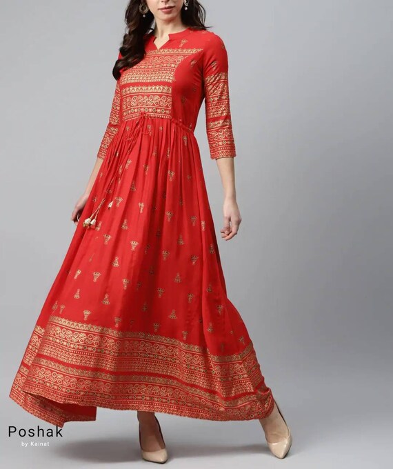 simple anarkali kurti