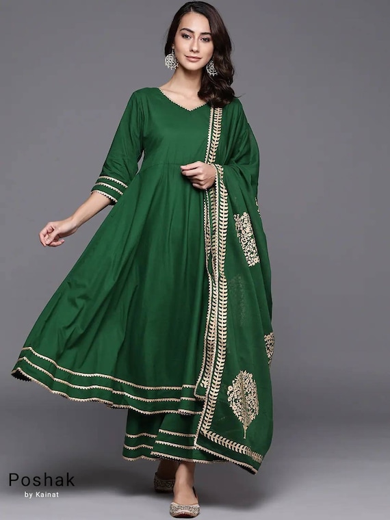 Green Color Anarkali Suit Pakistani Gown Wedding Suit Bridal Wear Indian  Dress Embroidery Work Salwar Suit Bollywood Style Anarkali Gown - Etsy