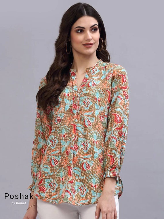 Shirt style kurti for best sale womens