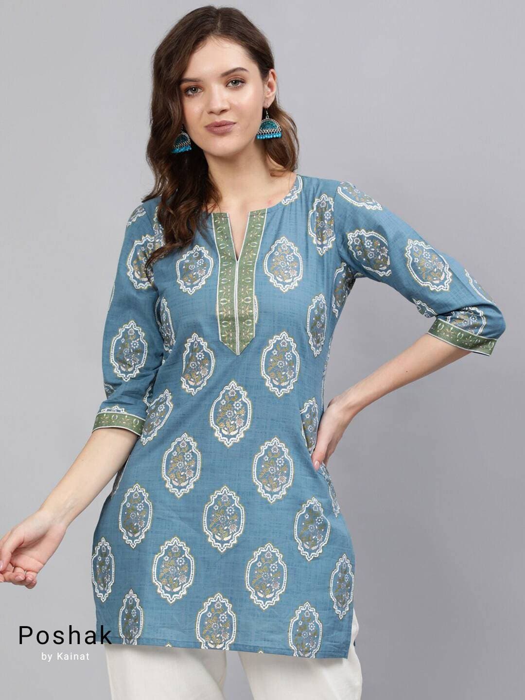  Venisa Ropa moderna india de estilo Kurti Bollywood para mujer,  Crema : Ropa, Zapatos y Joyería