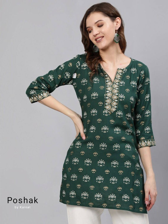 Tarz By Four Buttons Cotton Summer Special Kurti