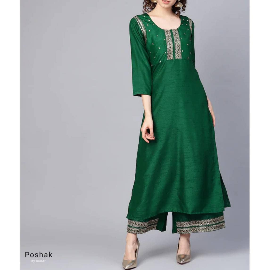 Party Wear Indian Dresses Kurta Sets For Women Green and Etsy