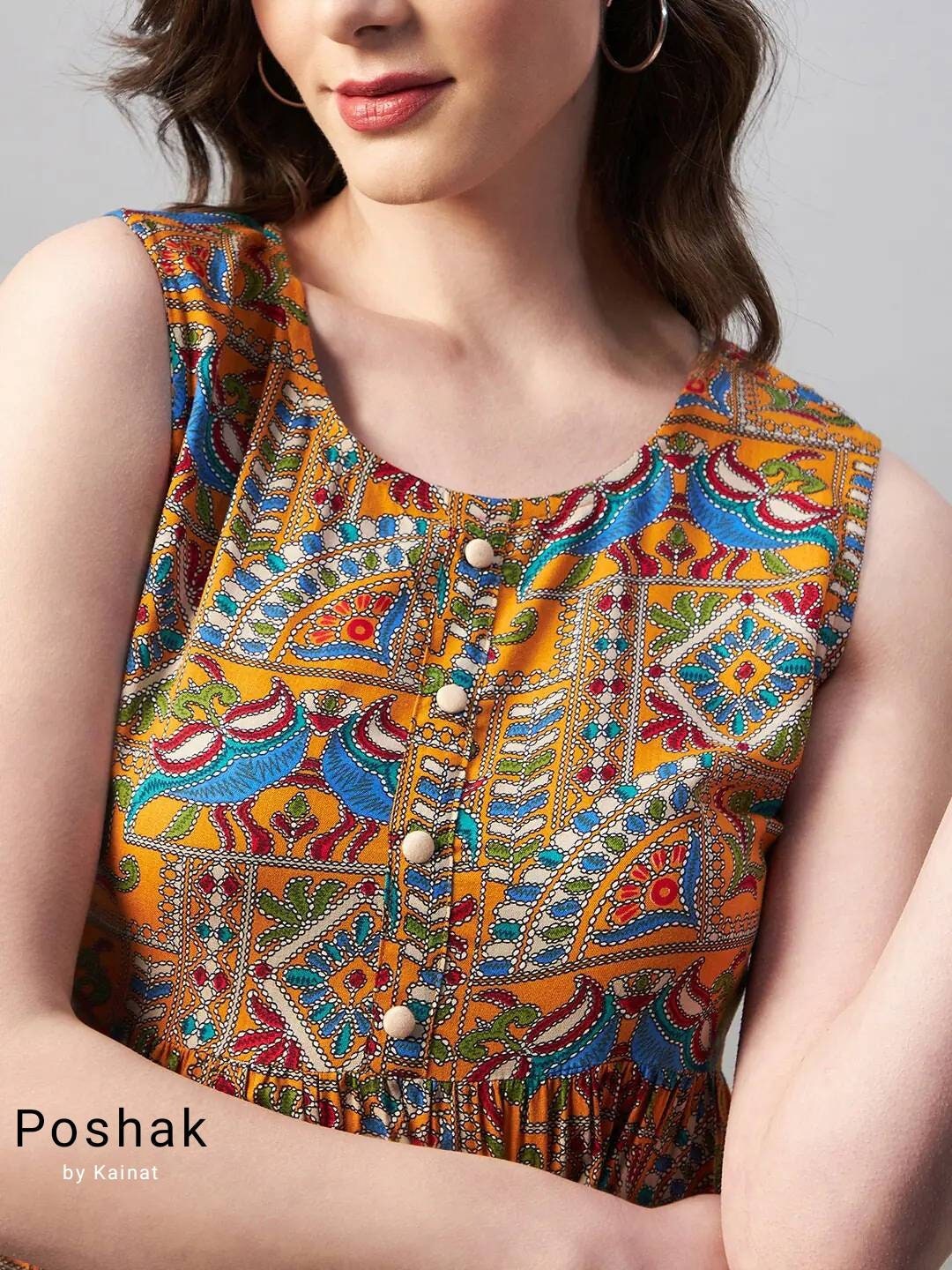 Buy Daabu Block Print Cotton Tops Online | Work Wear Women Tops  CraftsandLooms – CraftsandLooms.com