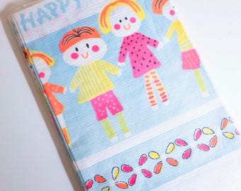 Mantel de papel vintage de feliz cumpleaños / Artículos para fiestas infantiles