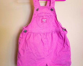 Tutina rosa a bolle OshKosh / Pagliaccetto vintage per bambina taglia 2T