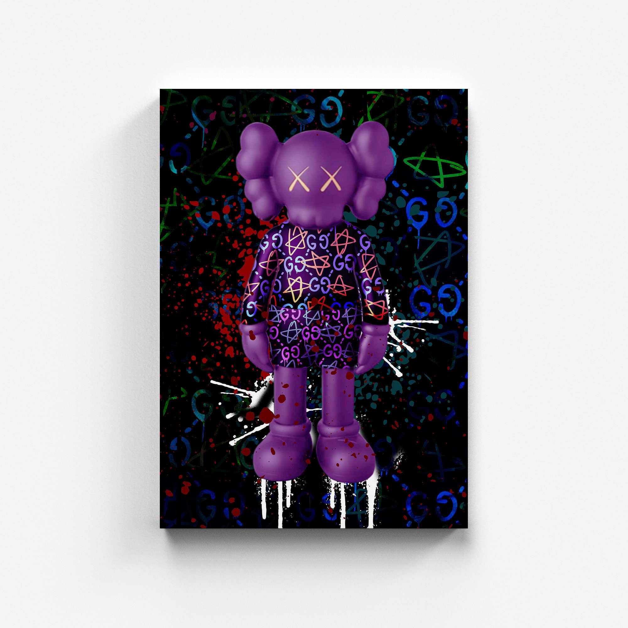 Kaws Bear Wall Art Pop Art Bearbrick Art Canvas Fashion 