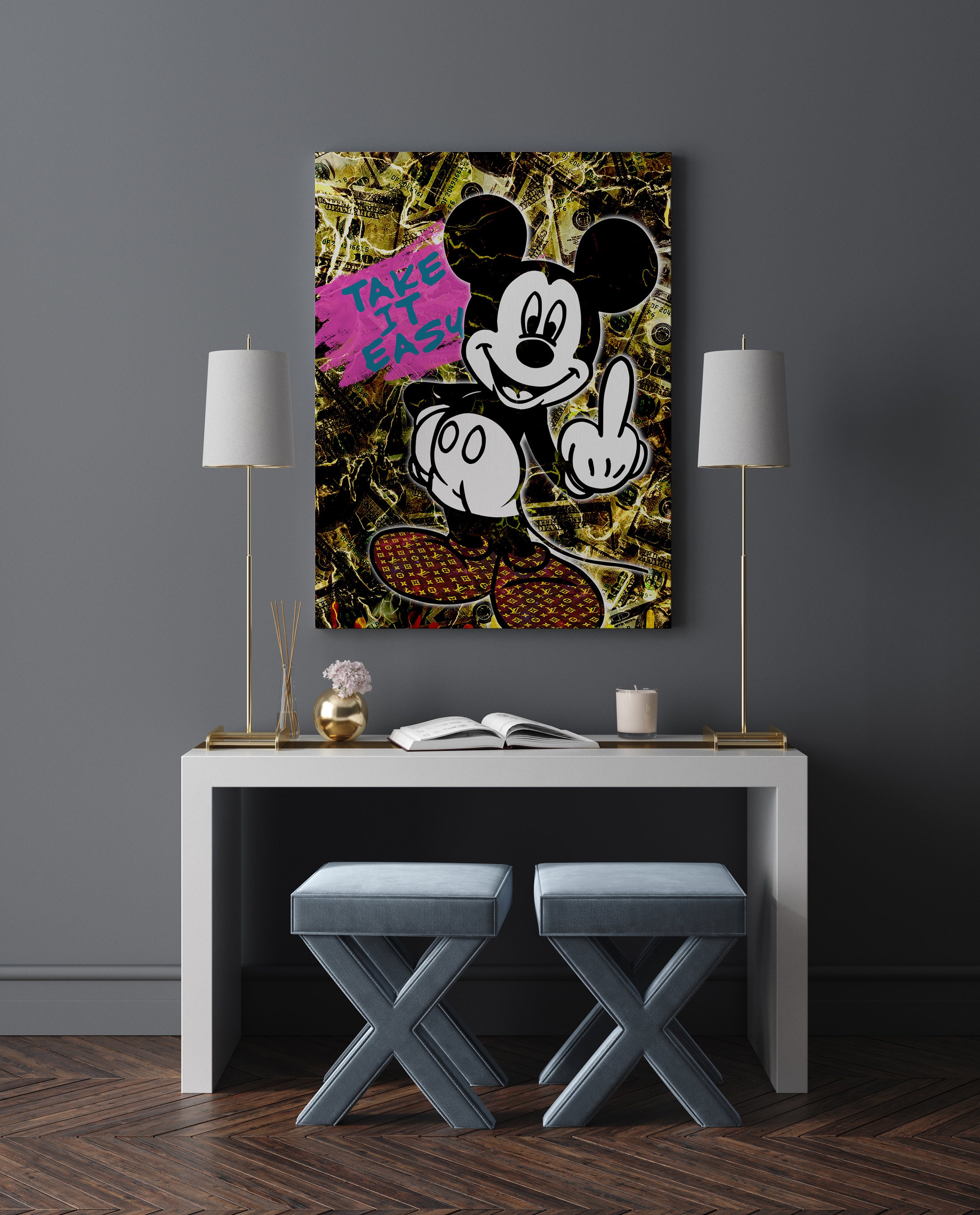 Buy wholesale Pop Art Mickey Mouse Funny Canvas Picture Wall Art