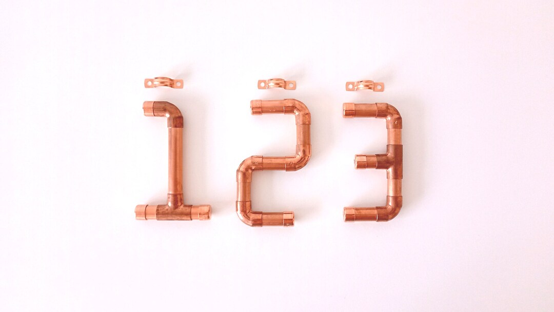 Copper Pipe Numbers 0 9 Etsy UK