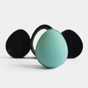 Runde Osterei-Badebombenform Eierform einfach zu verwenden Badebombenform 3D-gedruckte Badebombenform PETG Kunststoffform stabile Bastelform