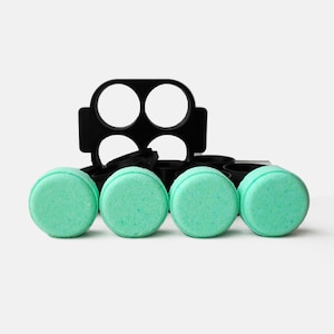 4 runde Shampoo Bar Form Multipress Shower Steamers Press Einfach zu bedienende Badebombenform 3d gedruckte Badebombenform Robuste Handwerksform