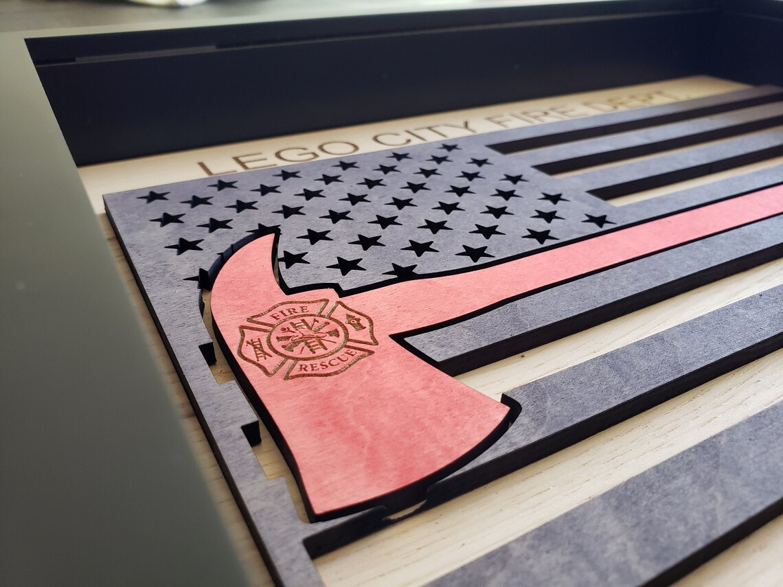 Hero shadow box Personalized Firefighter Retirement gift Etsy