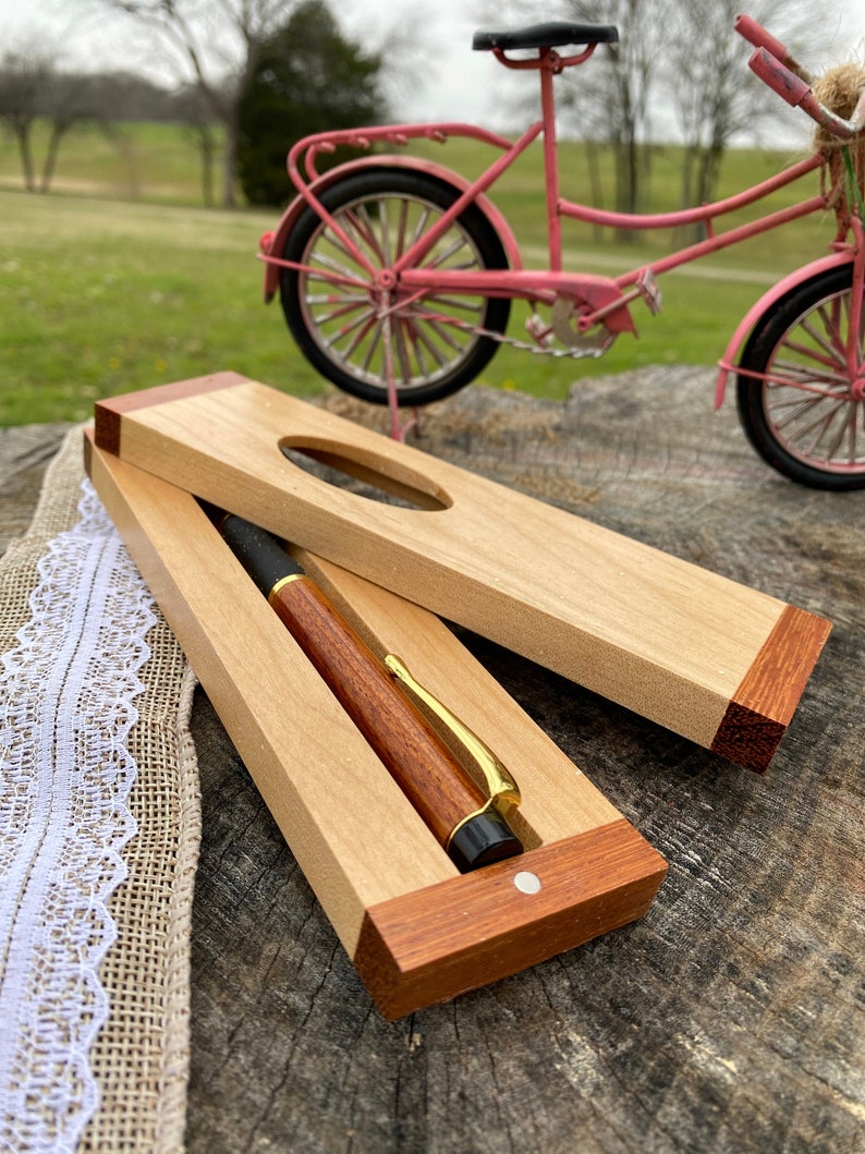 Personalized Pen Case & Pen Monogram Pen Holder Rosewood Pen Etsy