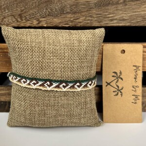 Boho Greek Waves Friendship Bracelet, Handwoven Cotton Macrame, Summer Beach Surfer Jewelry