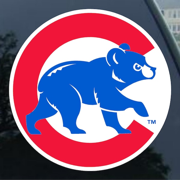 CHICAGO CUBS  vinyl decal car window, mirror, bumper, laptop, yeti, cornhole sticker