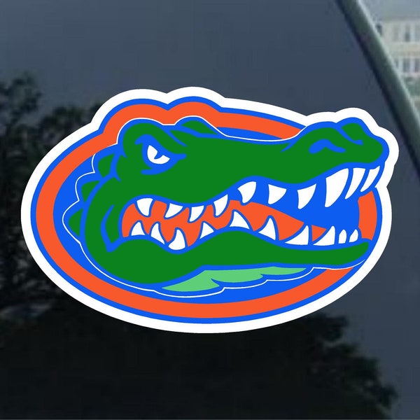 FLORIDA GATORS vinyl decal car window, mirror, bumper, laptop, yeti, cornholes ticker