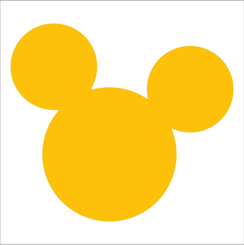 Mickey Mouse Vinyl Decal car window, mirror, bumper, yeti, laptop, cornhole sticker Yellow