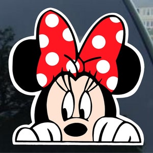 MINNIE MOUSE Vinyl decal  car Window, Mirror, Bumper, laptop, yeti, cornhole sticker