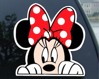 MINNIE MOUSE Vinyl decal  car Window, Mirror, Bumper, laptop, yeti, cornhole sticker