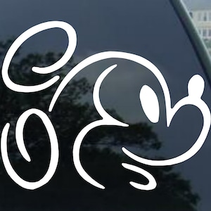 Mickey Mouse Vinyl decal Car Window, Mirror, laptop, yeti cornhole sticker