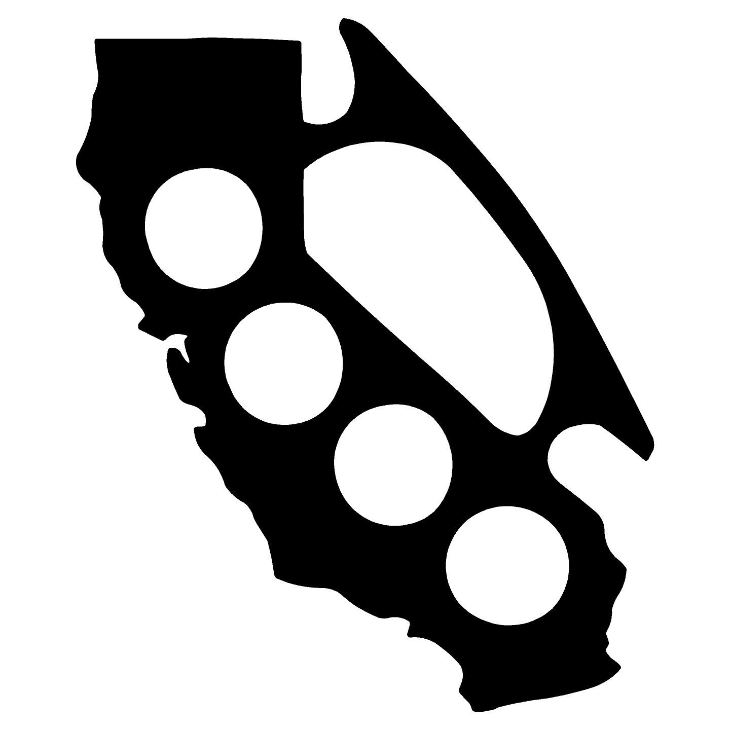 Brass Knuckles California Vinyl Decal Sticker Etsy